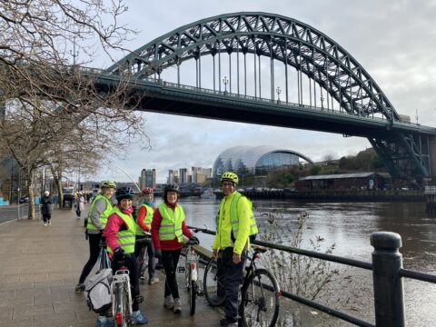 A ride in January 2023 celebrating the Newcastle CAZ