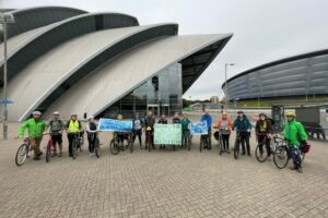 “Using a bike ride to build air quality conversations with local politicians and media” – a report from RFTL Glasgow