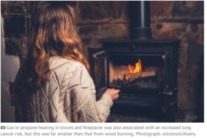 Pollutionwatch. Indoor wood burning raises women’s lung cancer risk by 43%, says US study